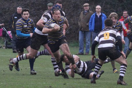 Action from the Old Cranleighan RFC 1st XV's 23-18 over Farnham, Thames Ditton, March 9, 2013