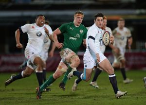 Henry Taylor of England makes a break during the RBS U20 Six Nations match at Franklin's Gardens on February 22, 2014 in Northampton, England