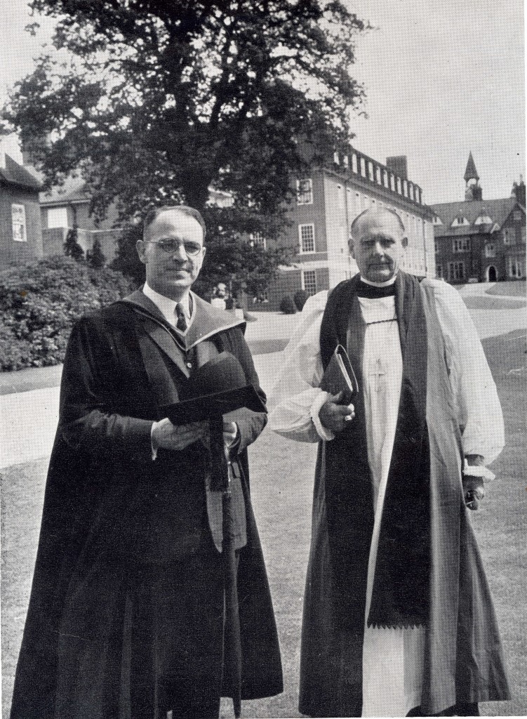 David Emms and David Loveday at the Centenary Speech Day, 1965