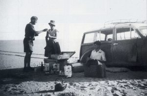 Alan Cooper (East 1926) sets off on foot for help. Cooper, a failed Kenyan coffee planter and three associates set out in April 1955 from Nairobi in a Morris Traveller to drive across Africa, through the Sahara Desert and Europe to London.  The poorly planned expedition was to end in failure and his death