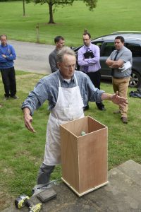 Nicholas Dimbleby on site outside the Chapel, summer 2015