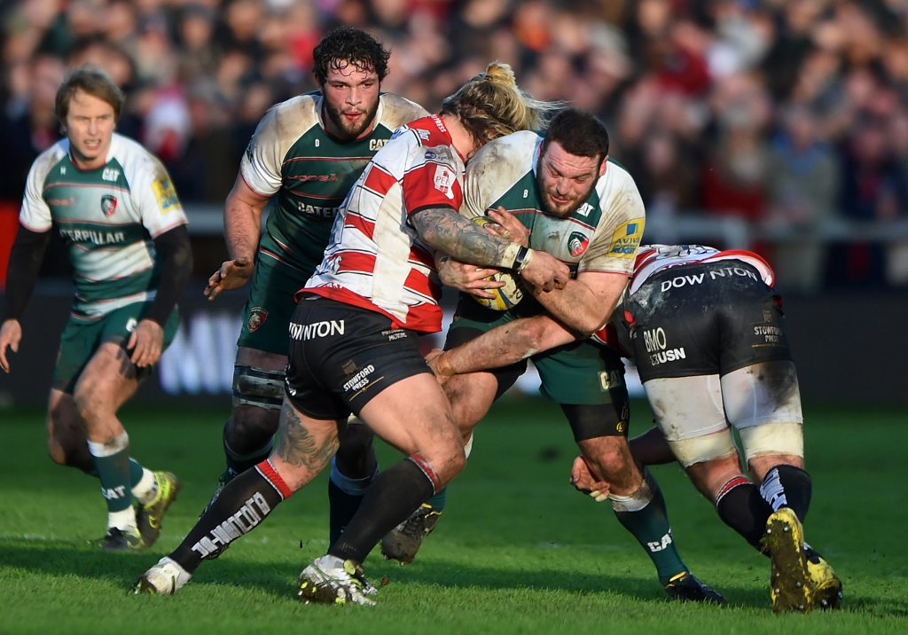 Greg Bateman in action for Leicester against Gloucester at Kingsholm Stadium, January 30, 2016