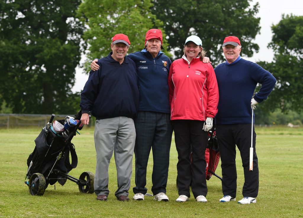 The winning team of David Willis, Tim Hill, Sarah Greenwood and Peter Wylie-Harris at the OC Invitational Golf Day 2016