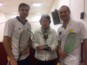 Jane Vaughan with the David Vaughan Trophy.